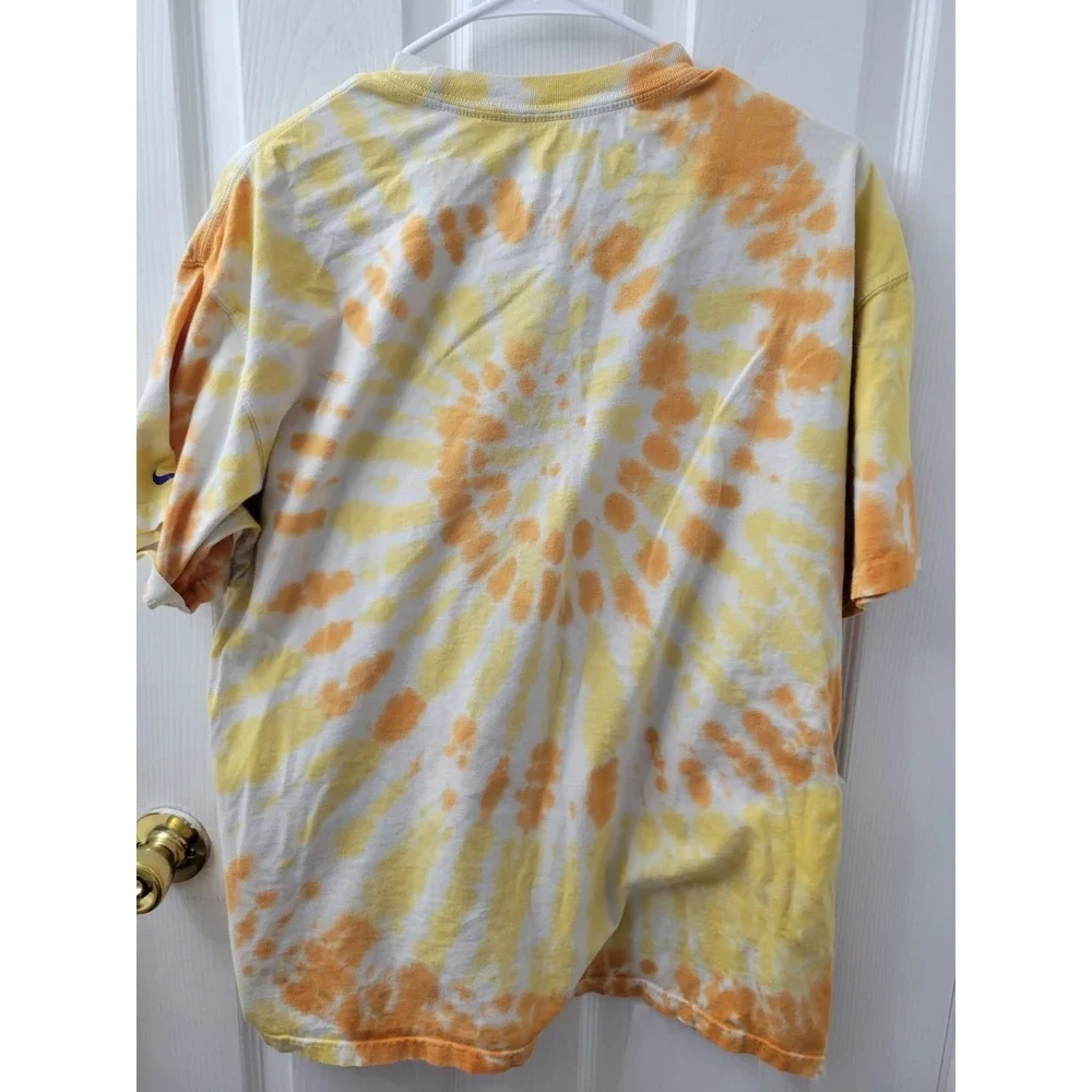 The Nike Tee Tune Squad Space Jam, Lebron James, Medium Orange Yellow Tie Dye